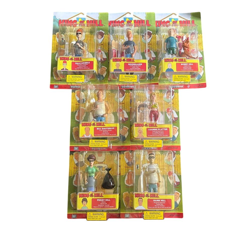 King of the Hill Action Figures Vintage New In Box Complete Set of 7 2003 Toycom